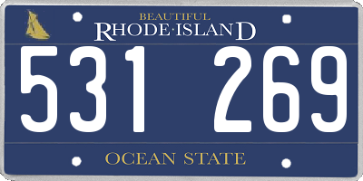RI license plate 531269