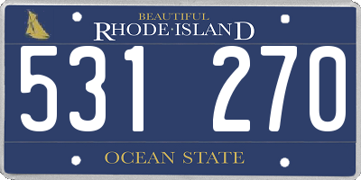 RI license plate 531270