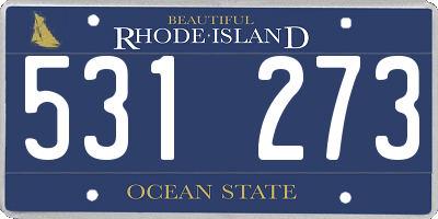 RI license plate 531273