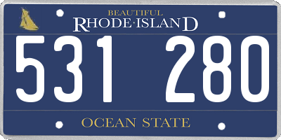 RI license plate 531280