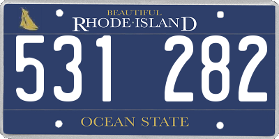 RI license plate 531282