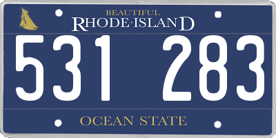 RI license plate 531283