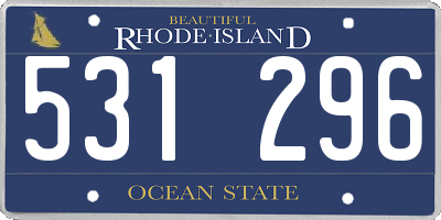 RI license plate 531296