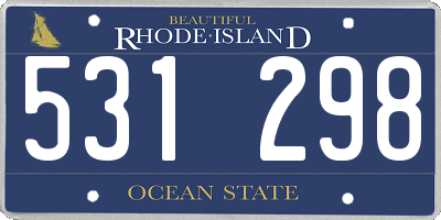 RI license plate 531298