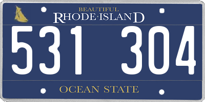 RI license plate 531304