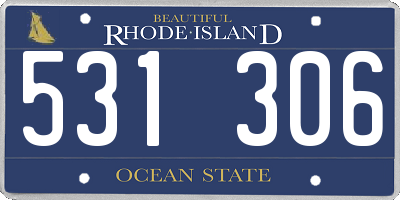 RI license plate 531306