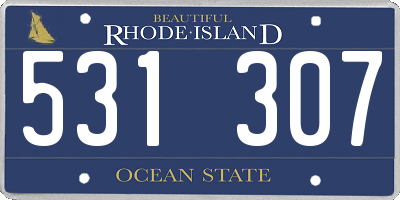 RI license plate 531307