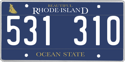 RI license plate 531310