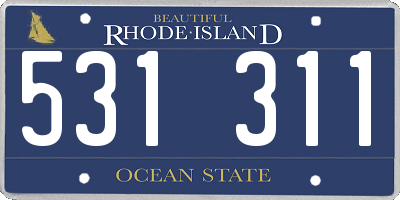 RI license plate 531311