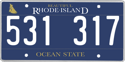 RI license plate 531317