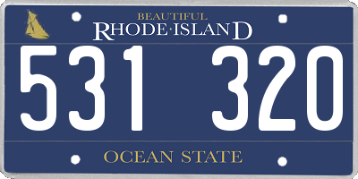 RI license plate 531320