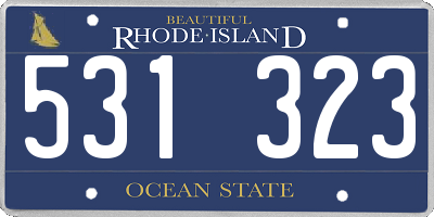 RI license plate 531323