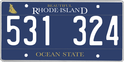RI license plate 531324