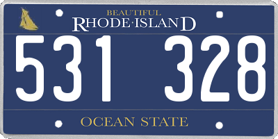 RI license plate 531328