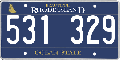 RI license plate 531329