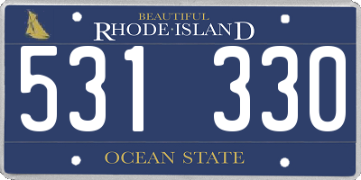 RI license plate 531330