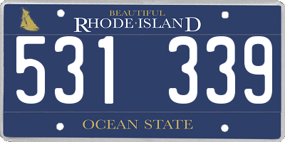 RI license plate 531339