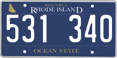 RI license plate 531340