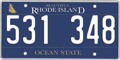 RI license plate 531348