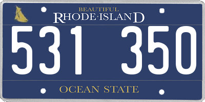 RI license plate 531350