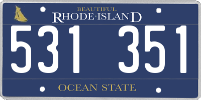 RI license plate 531351