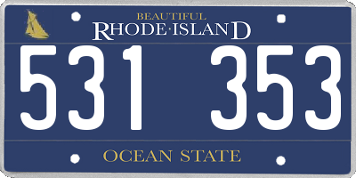 RI license plate 531353