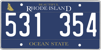 RI license plate 531354