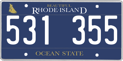 RI license plate 531355
