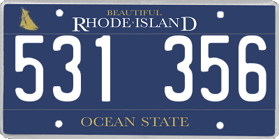 RI license plate 531356