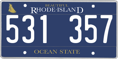 RI license plate 531357