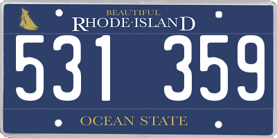 RI license plate 531359