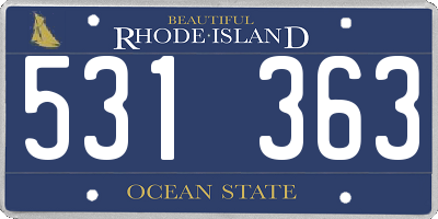 RI license plate 531363