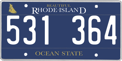 RI license plate 531364