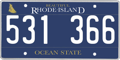 RI license plate 531366