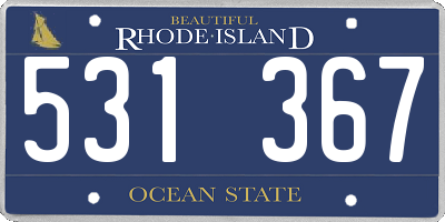 RI license plate 531367