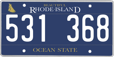 RI license plate 531368