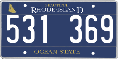 RI license plate 531369