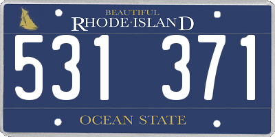 RI license plate 531371