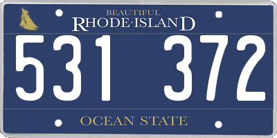 RI license plate 531372