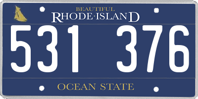 RI license plate 531376