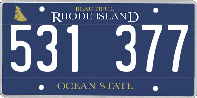 RI license plate 531377
