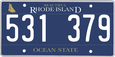 RI license plate 531379