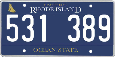 RI license plate 531389