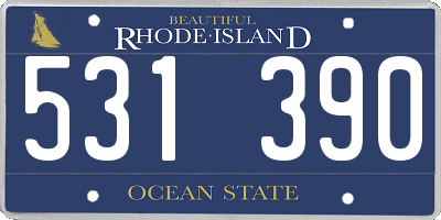 RI license plate 531390