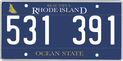 RI license plate 531391