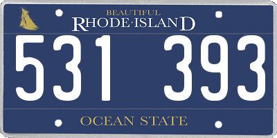 RI license plate 531393