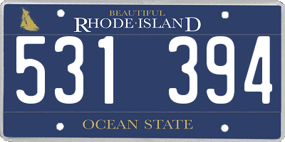 RI license plate 531394