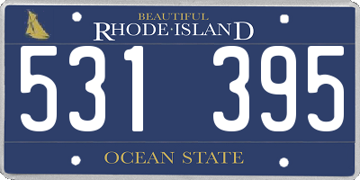 RI license plate 531395
