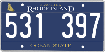 RI license plate 531397