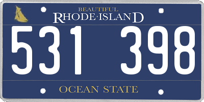 RI license plate 531398